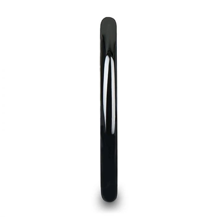 Domed Black Ceramic Band- "Laureen" - Image 2