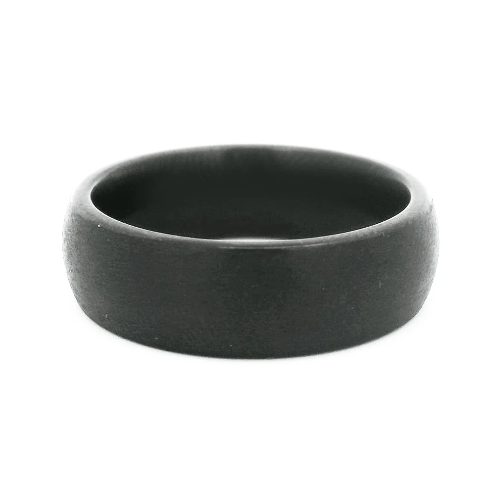 Black Zirconium Domed Band - "Back to Black" - Image 2