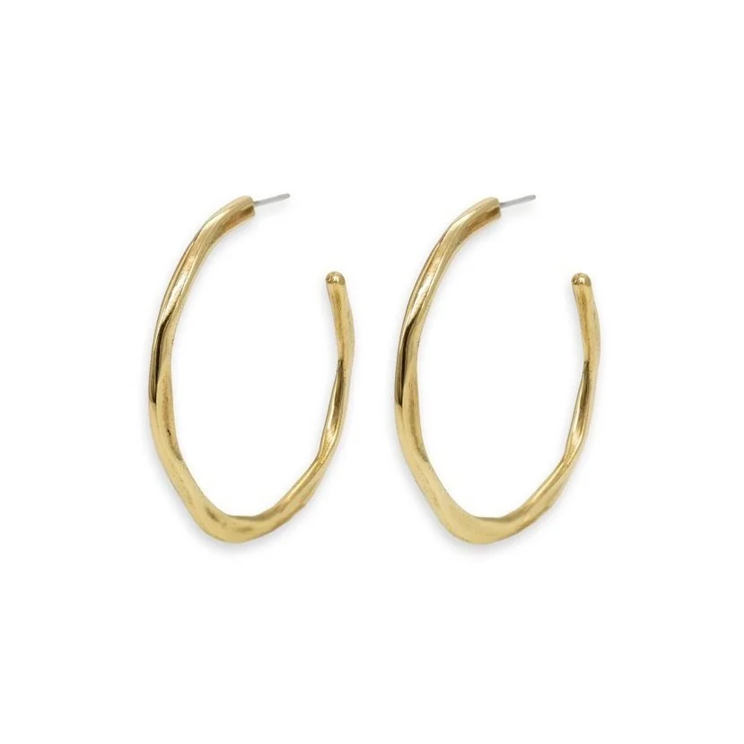 Bronze Large Semi Hoop - "Maji"
