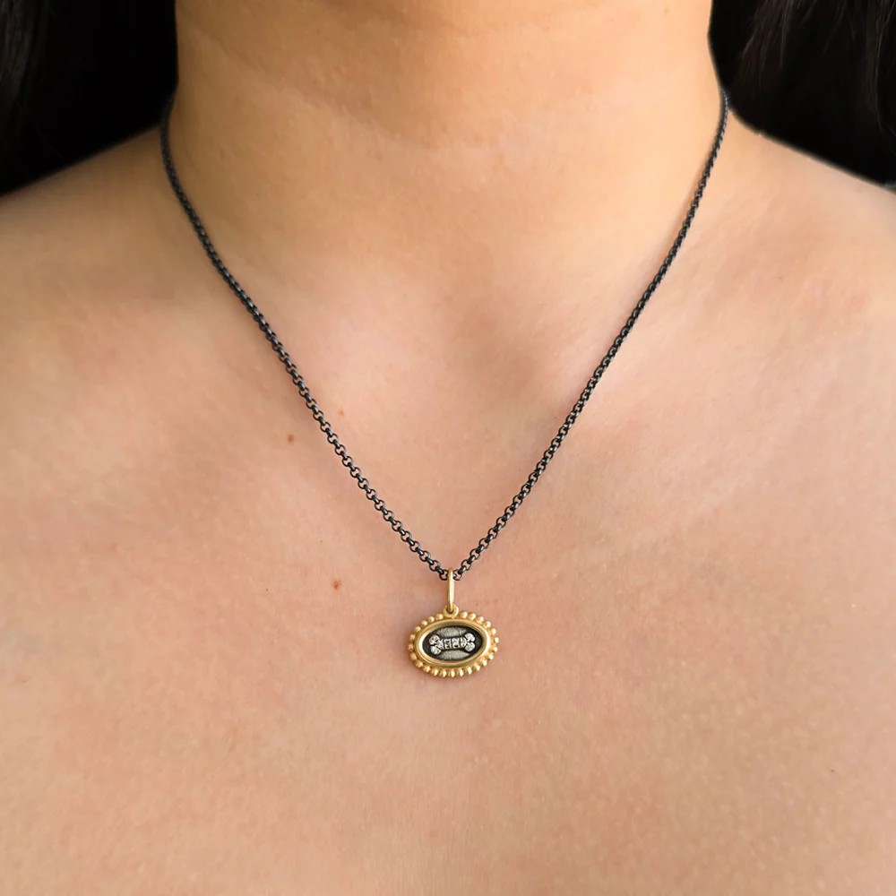 Diamond Dog Bone Charm - "Amore" - Image 4