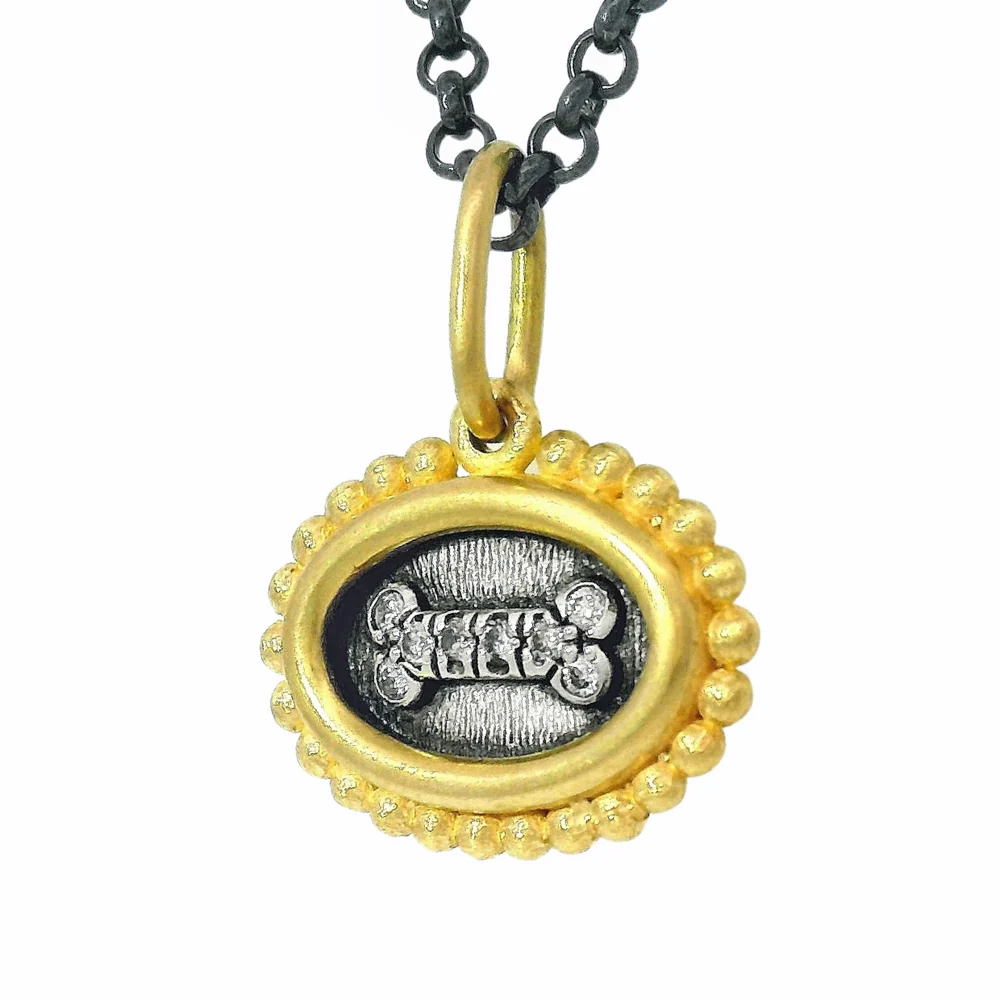 Diamond Dog Bone Charm - "Amore" - Image 6