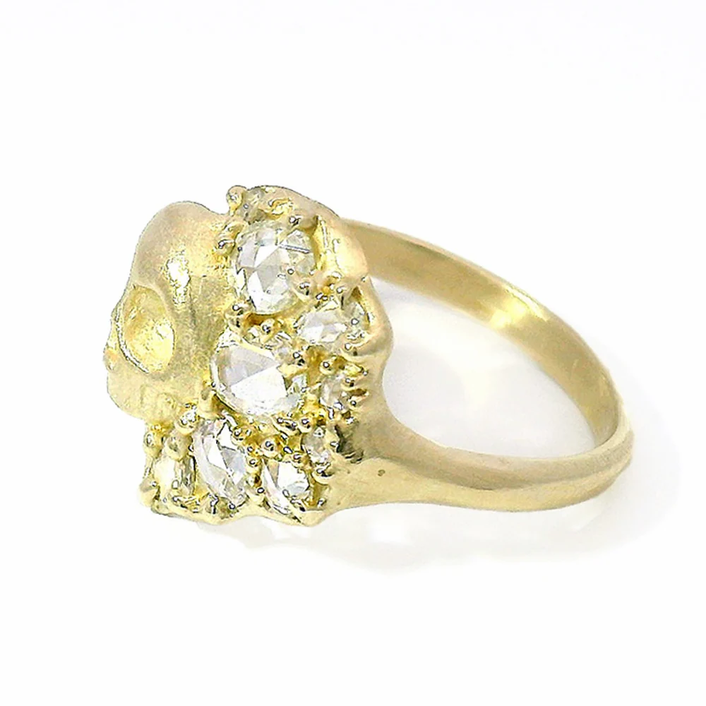 Diamond & Yellow Gold Ring - "Crown of Jewels" - Image 2