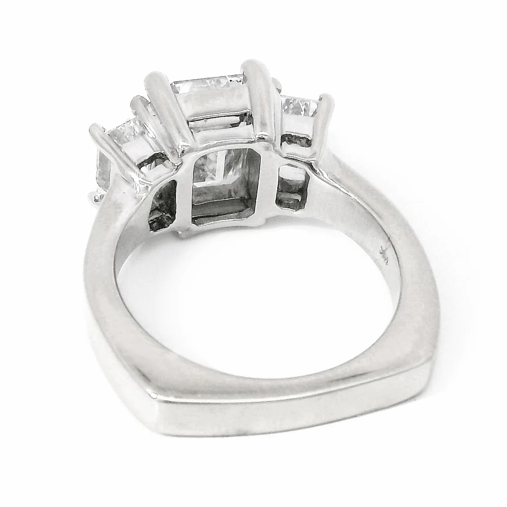 Estate Lab Grown Diamond & White Gold Ring - "Auda" - Image 4