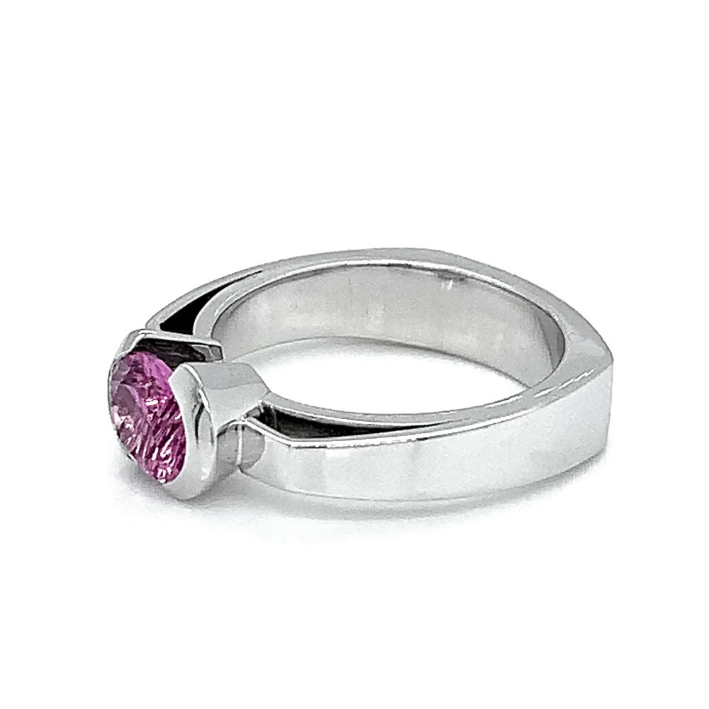 Fantasy-Cut Hot Pink Sapphire Engagement Ring- "Cosmopolitan" - Image 5