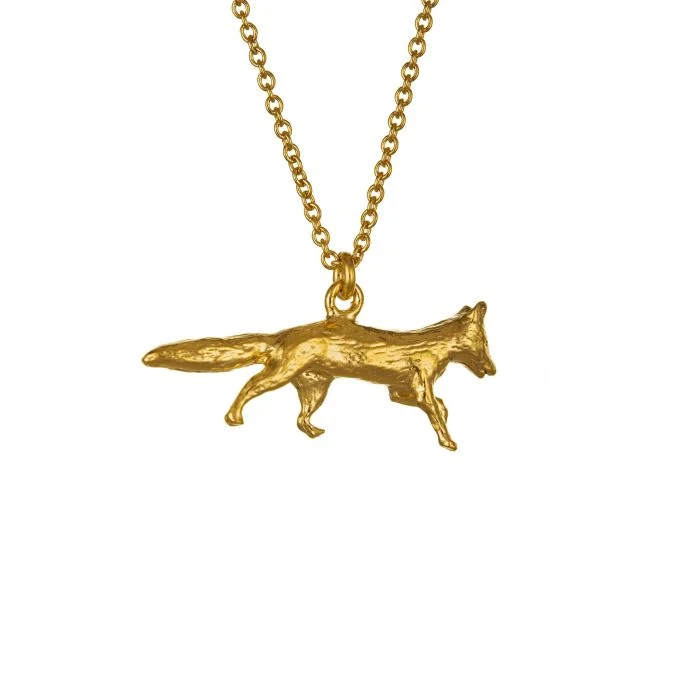 Gold Vermeil Necklace - "Prowling Fox" - Image 3
