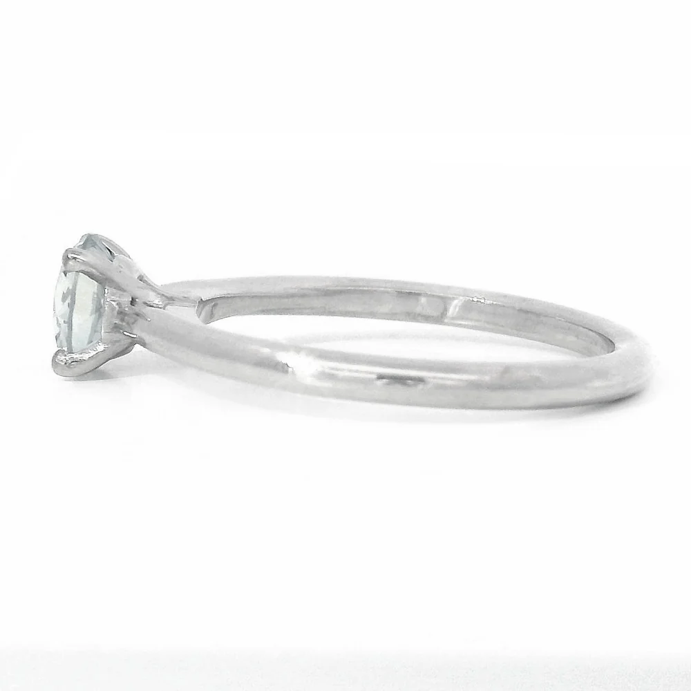 Montana Sapphire & White Gold Solitaire Ring - "Storm Castle" - Image 3