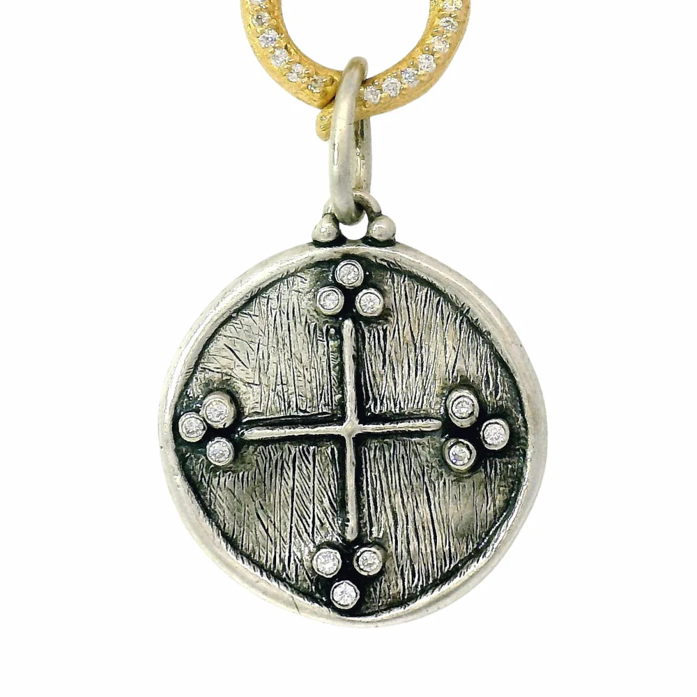Sterling Silver & Diamond Pendant - "Know Thyself" - Image 4
