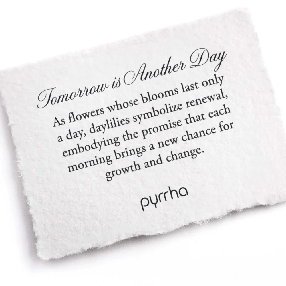 Sterling Silver Daylily Talisman Necklace - "Tomorrow is Another Day" - Image 2