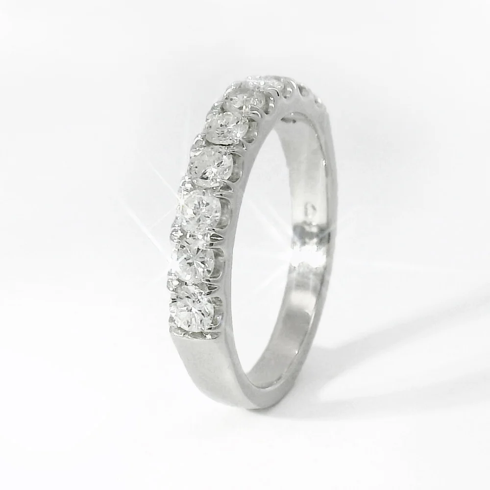 Upcycled Diamond & White Gold Band - "Thoughtful Origin" - Image 2