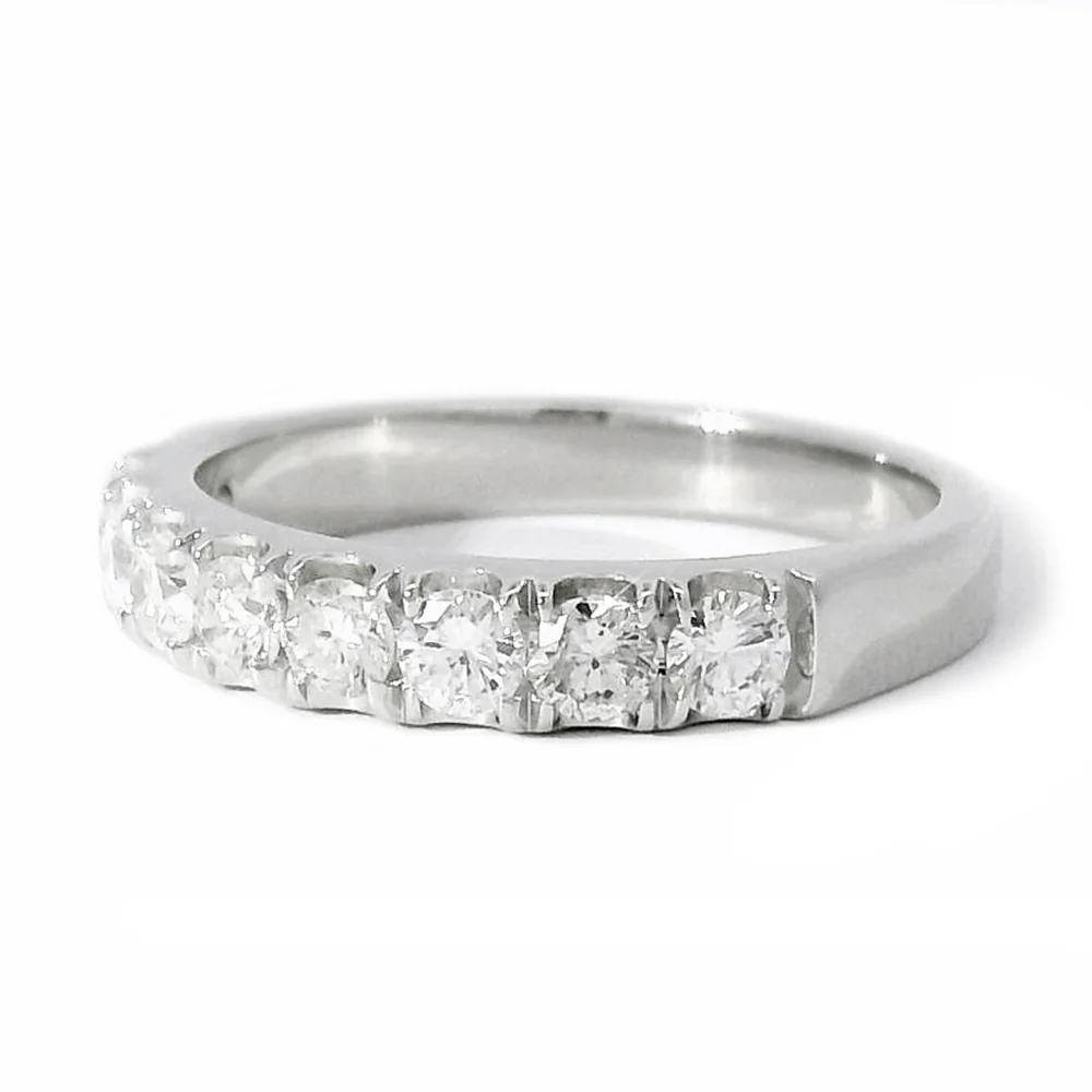 Upcycled Diamond & White Gold Band - "Thoughtful Origin" - Image 4