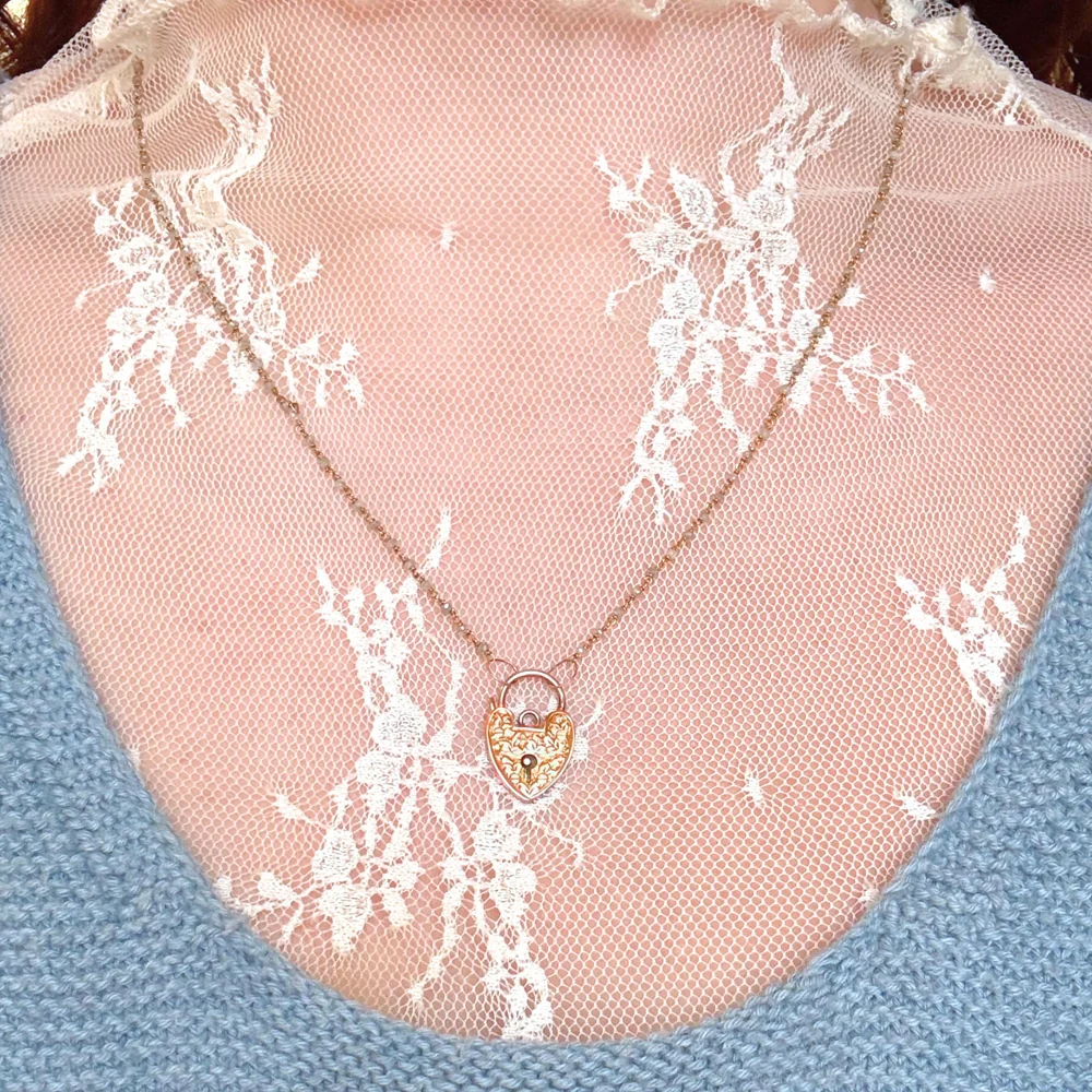 Edwardian Vintage Heart Clasp Necklace - "Treasured Heart" - Image 5