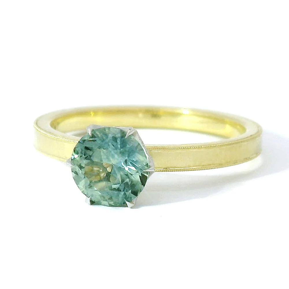 Montana Sapphire Engagement Ring - "Grace Solitaire" - Image 2