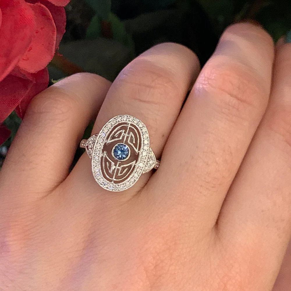 Yogo Sapphire & Diamond Ring - "Yogo Soirée" - Image 2